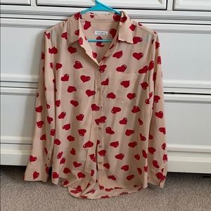 Equipment Heart Top The cutest blouse everrrr! Size xs